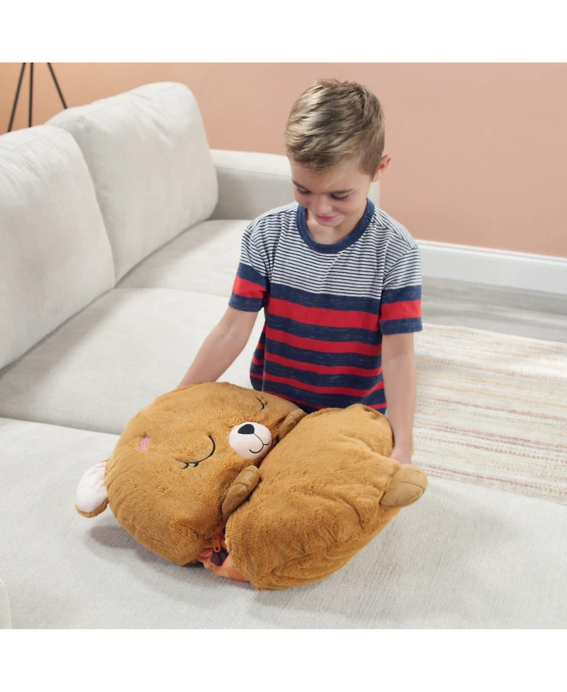 Happy Nappers Benny the Bear Medium 2-in-1 Weighted Plush