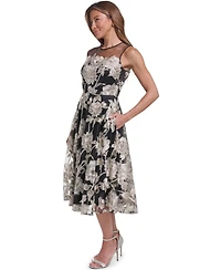 Eliza J Women's Floral Lace A-Line Midi Dress