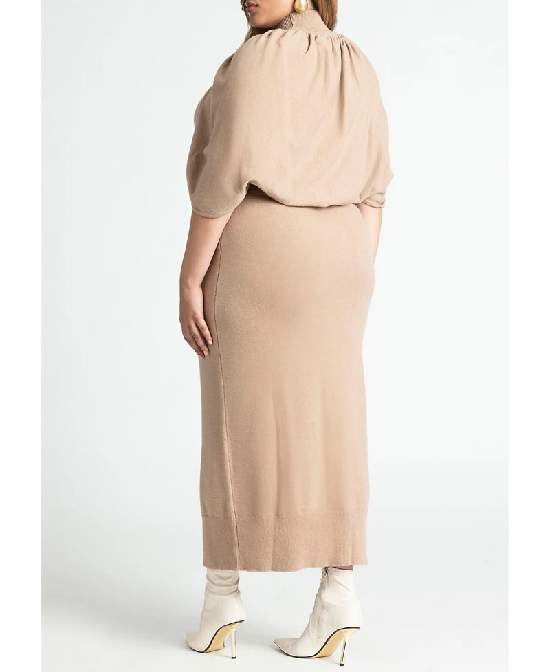 Eloquii Women's Plus Sweater Cape Dress