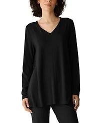 Eileen Fisher Women's Lyocell V-Neck Long-Sleeve Tunic