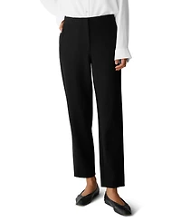 Eileen Fisher Women's Tapered-Ankle Mid-Rise Double-Knit Trouser