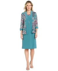 R & M Richards Petite Knee-Length 2-Piece Removable-Jacket Dress and Jacket Set