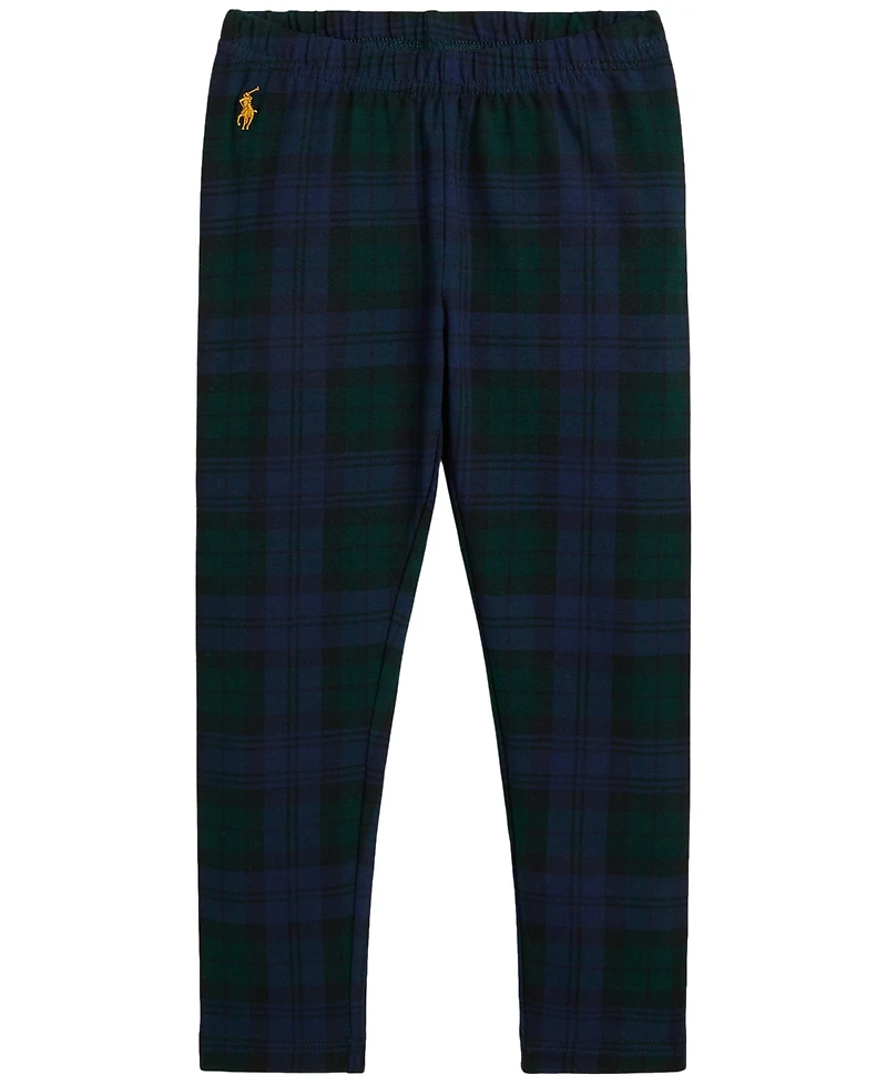 Polo Ralph Lauren Girls' 2T-6X Plaid Stretch Jersey Legging
