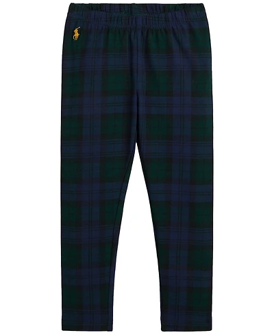 Polo Ralph Lauren Girls' 2T-6X Plaid Stretch Jersey Legging
