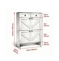 Slickblue Entryway Shoe Storage Cabinet with Hidden Shoe Organizer