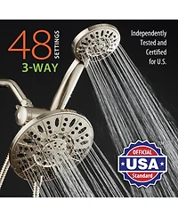 Cyqbd 7" Rainfall Shower Head with Hand Held Combo 3-Way 2.5 Gallons