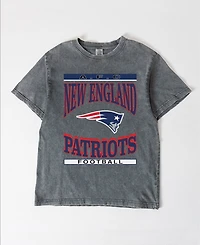 Gameday Couture Women's Gray New England Patriots Oversized Classic Grind Washed T-Shirt