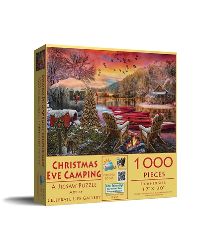 SunsOut Christmas Eve Camping 1000 Piece Jigsaw Puzzle, Ages 15+