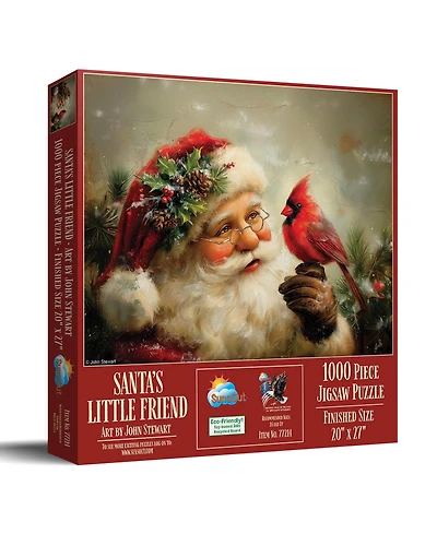 SunsOut Santas Little Friend Christmas 1000 Piece Jigsaw Puzzle, Ages 15+