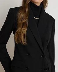 Lauren Ralph Women's Double-Breasted Wool Crepe Blazer