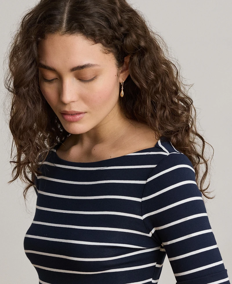 Lauren Ralph Striped Boatneck Top