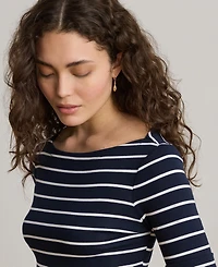 Lauren Ralph Striped Boatneck Top