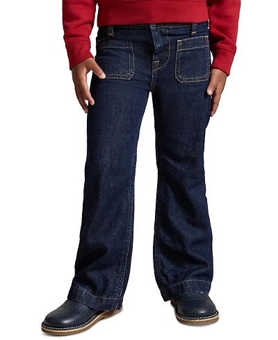 Polo Ralph Lauren Girls' 2T-6X Logo Flared Jeans