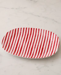 Mariposa Simple Stripes Resin Platter