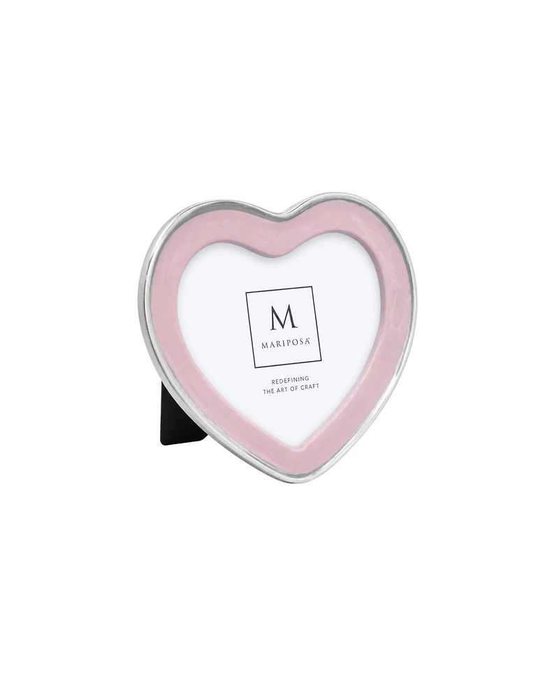 Mariposa Signature Aluminum Heart Frame, 4" x 6"