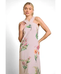Oasis Women's Halter Neck Floral Maxi Dress