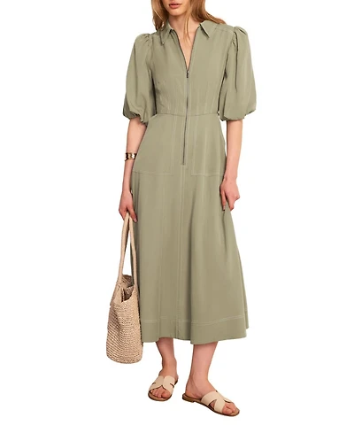 Mint Velvet Women's Utility Zip Midi Shirt Dress
