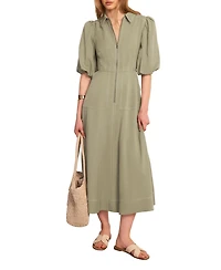 Mint Velvet Women's Utility Zip Midi Shirt Dress