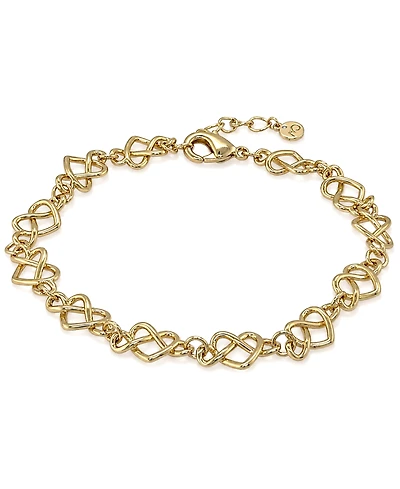 And Now This Silver and Gold Infinity Heart Link Bracelet