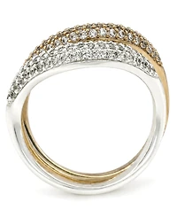 And Now This Cubic Zirconia Duo Stack Ring