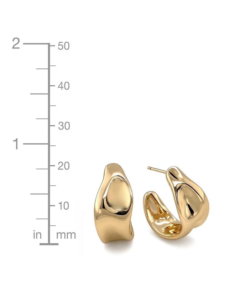 And Now This Silver, Gold Plated Brass Hoop Earring
