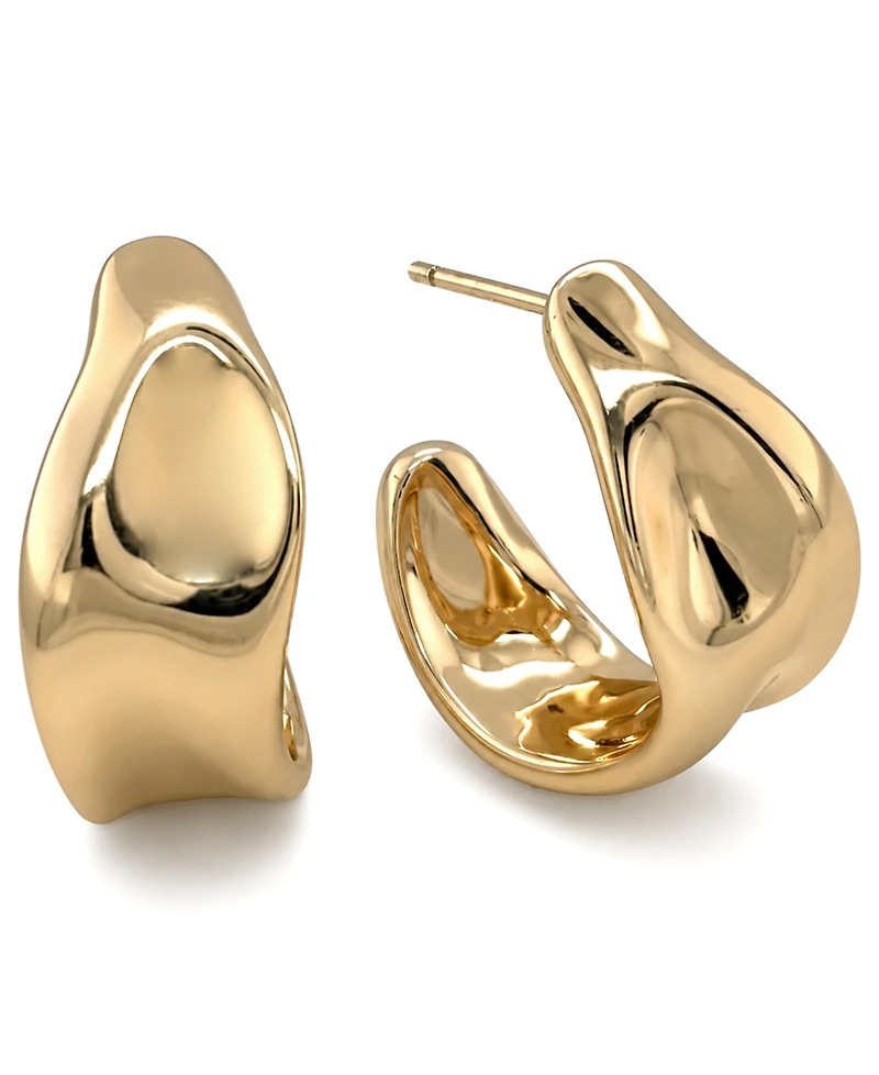 And Now This Silver, Gold Plated Brass Hoop Earring