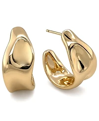 And Now This Silver, Gold Plated Brass Hoop Earring