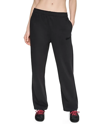 Dkny Sport Women's High-Rise Wide-Leg Relaxed-Fit Sweatpant