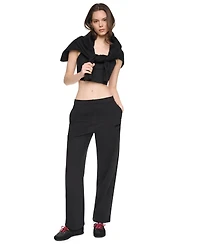 Dkny Sport Women's High-Rise Wide-Leg Relaxed-Fit Sweatpant