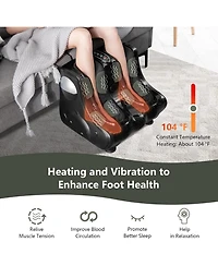 Ecooso Foot and Calf Massager with Heat Vibration Deep Kneading and Shiatsu