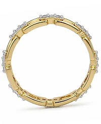 And Now This Cubic Zirconia 18K Gold Plated Link Ring