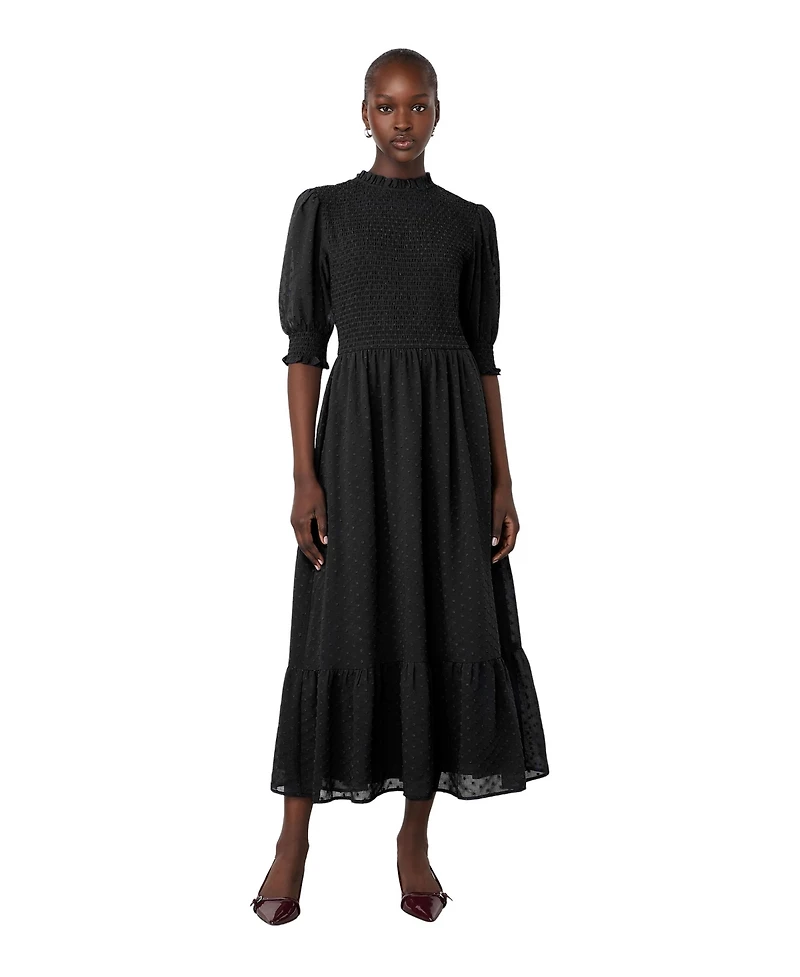 Finery London Women's Amelia 3/4 Sleeve Chiffon Midi Dress