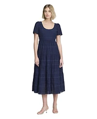 Finery London Women's Jemma Cotton Broderie Tiered Midi Dress