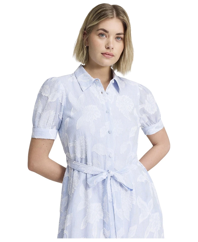 Finery London Women's Mariah Tie Waist Midi Shirt Dress