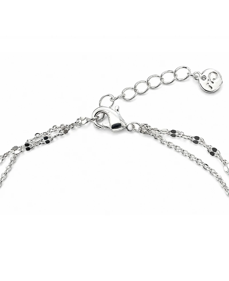 And Now This Double Row Turtle Anklet in Silver Plate