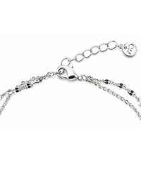 And Now This Double Row Turtle Anklet in Silver Plate