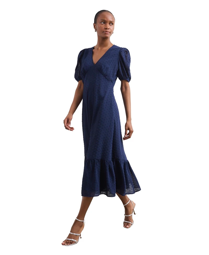 Finery London Women's Loretta V-Neck Georgette Midi Dress