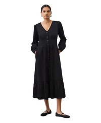 Finery London Women's Arizona Long Sleeve Corduroy Midi Dress