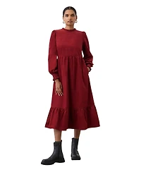 Finery London Women's Esme Long Sleeve Corduroy Midi Dress