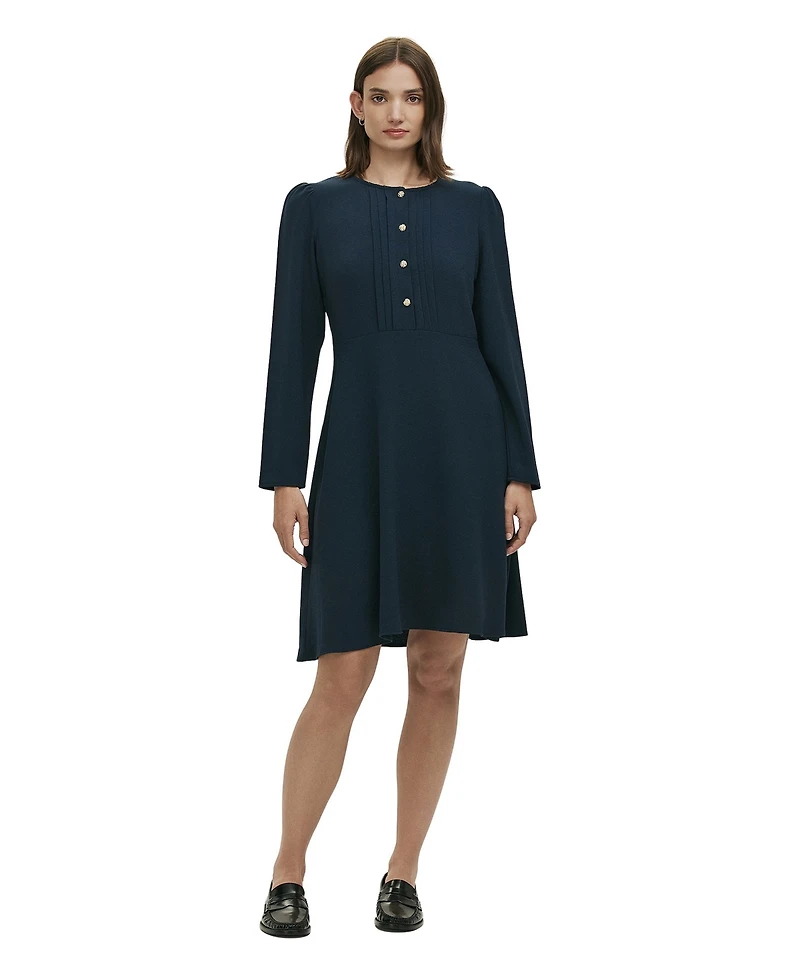 Finery London Women's Shauna Crepe Long Sleeve Short Dress