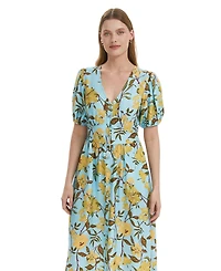 Finery London Women's Addison Floral Linen Blend Midi Dress