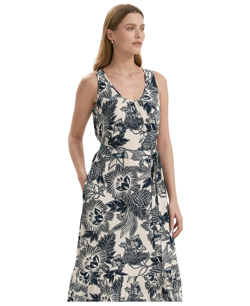 Finery London Women's Marta Linen Blend Midi Dress