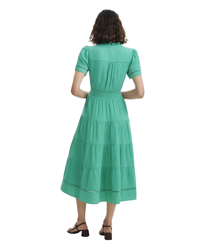 Finery London Women's Natalia Cheesecloth Midi Dress