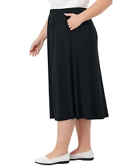 Woman Within Women's 7-Day Knit A-Line Skirt