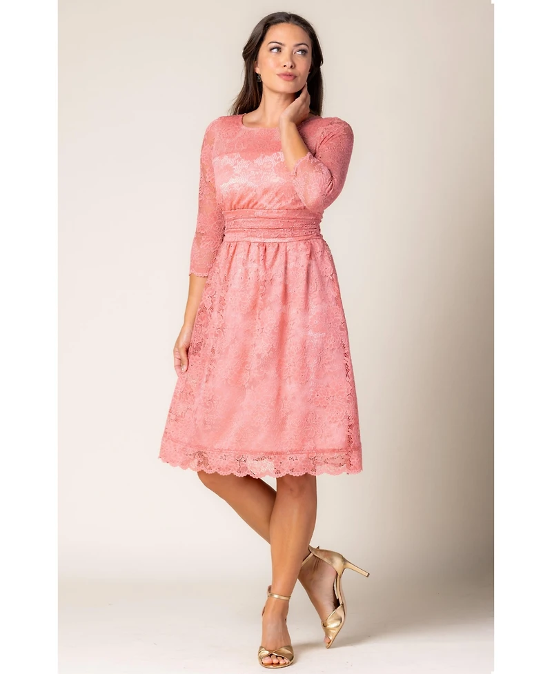 Kiyonna Women's Luna Lace Cocktail Midi Dress