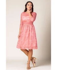 Kiyonna Women's Luna Lace Cocktail Midi Dress