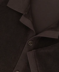 Reiss Men's Eden Cuban-Collar Short-Sleeve Cotton-Blend Towelling Shirt