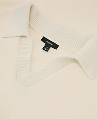 Reiss Men's Beaton Premium Interlock Cotton-Blend Dropped-Shoulder Open-Collar Sweatshirt