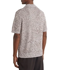 Reiss Men's Marco Relaxed-Fit Marled Cotton-Blend Polo Shirt