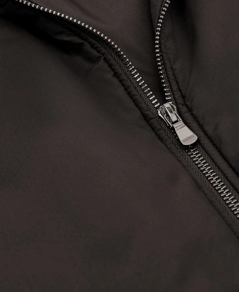 Reiss Men's Axel Padded Funnel-Neck Two-Way Front Zip Vest